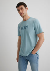 Mavi Logo Printed Blue T-Shirt