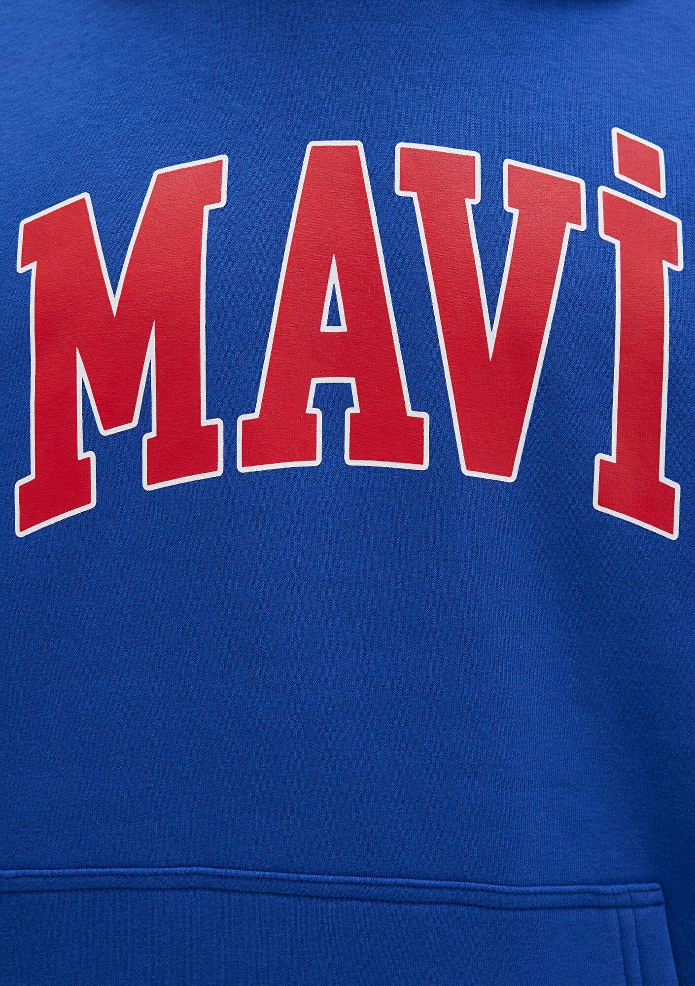Mavi Logo Printed Hooded Blue Sweatshirt