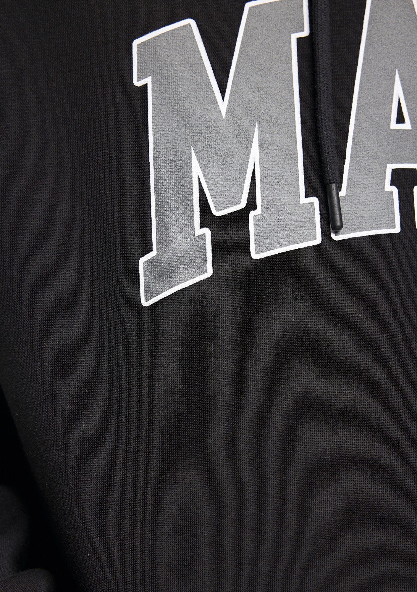 Mavi Logo Printed Hooded Black Sweatshirt