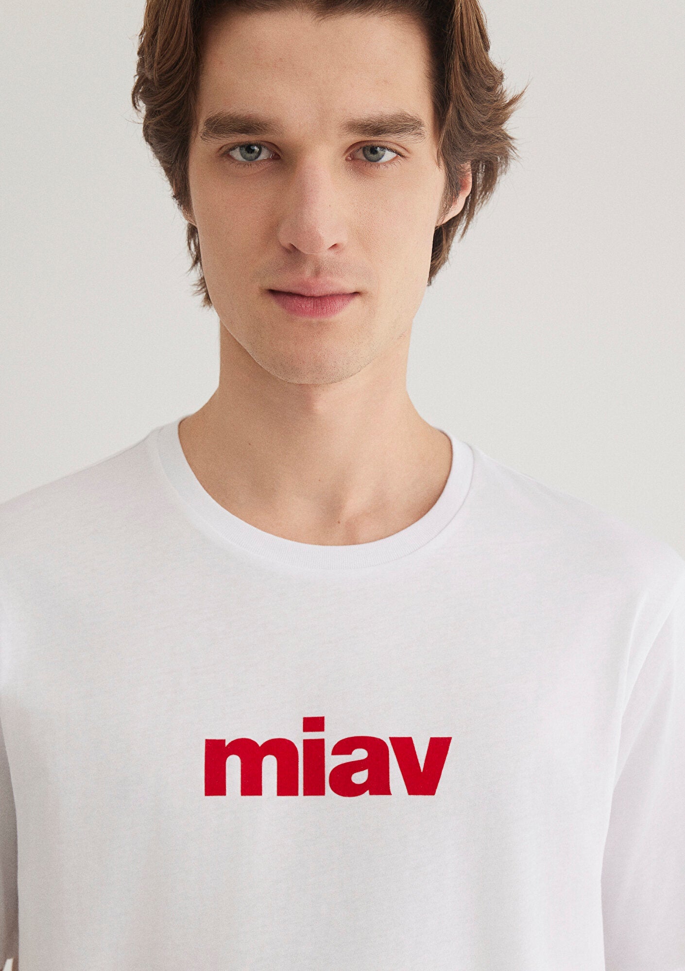 Red Miav Printed White T-Shirt
