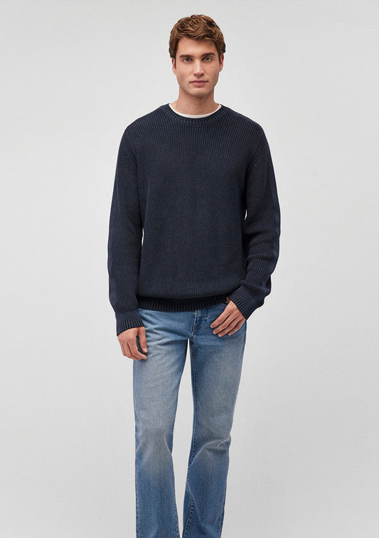 Crew Neck Navy Sweater