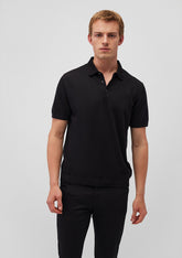 Black Knit Polo