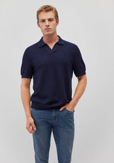 Navy Knit Polo
