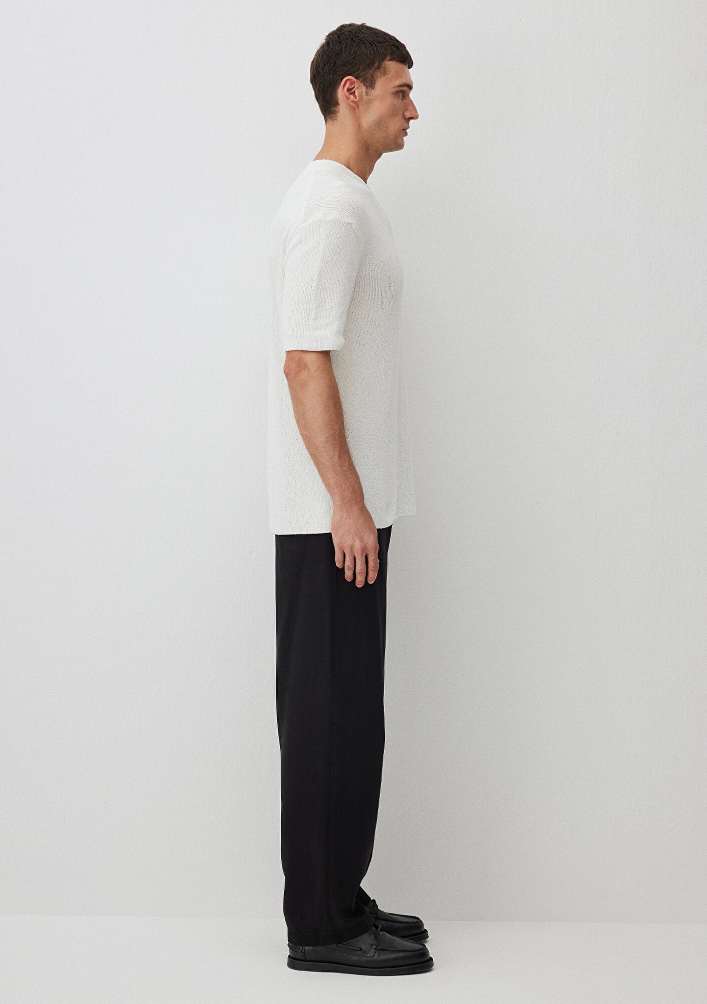 Short Sleeve White Sweater