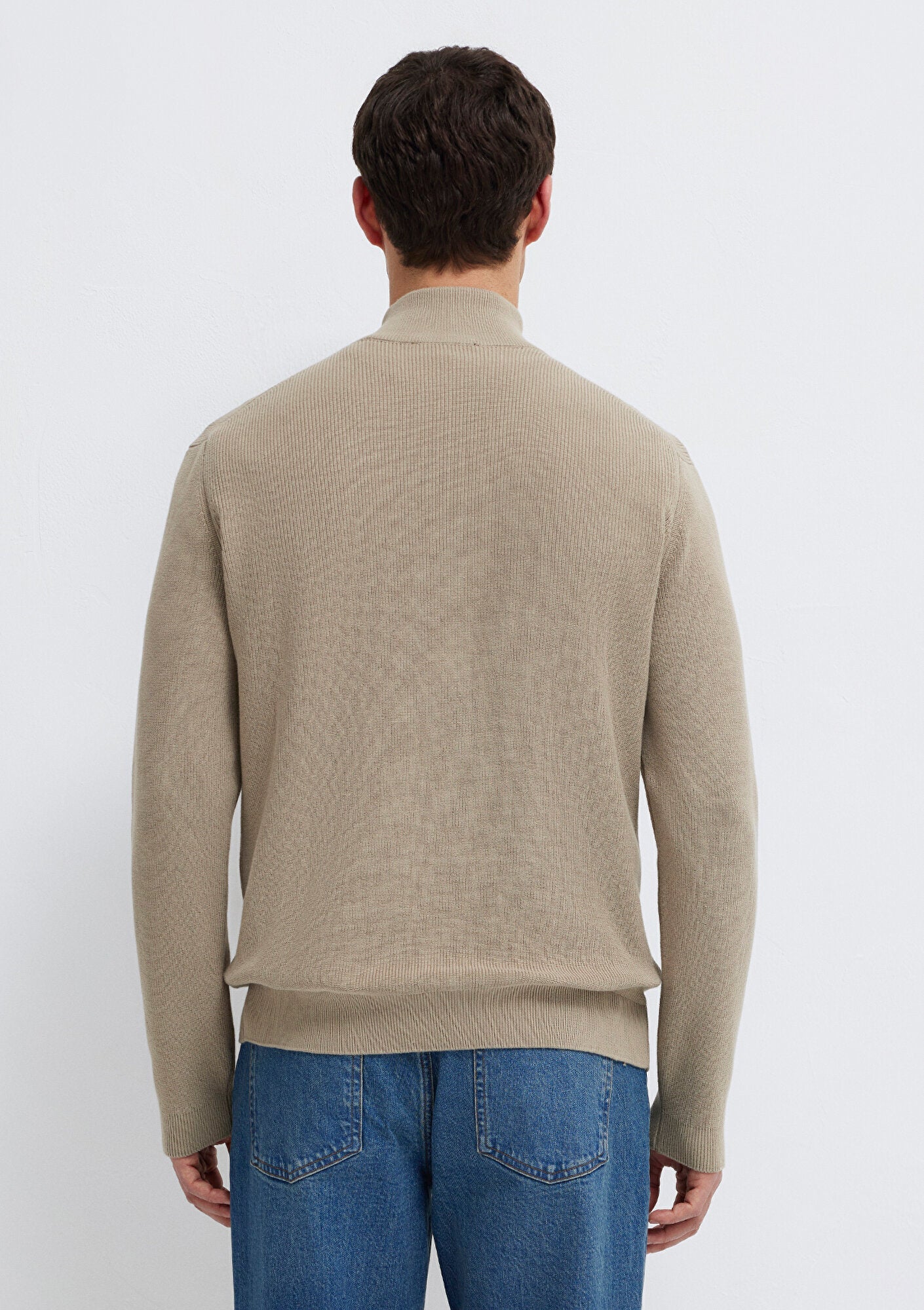 Half Zip Brown Sweater