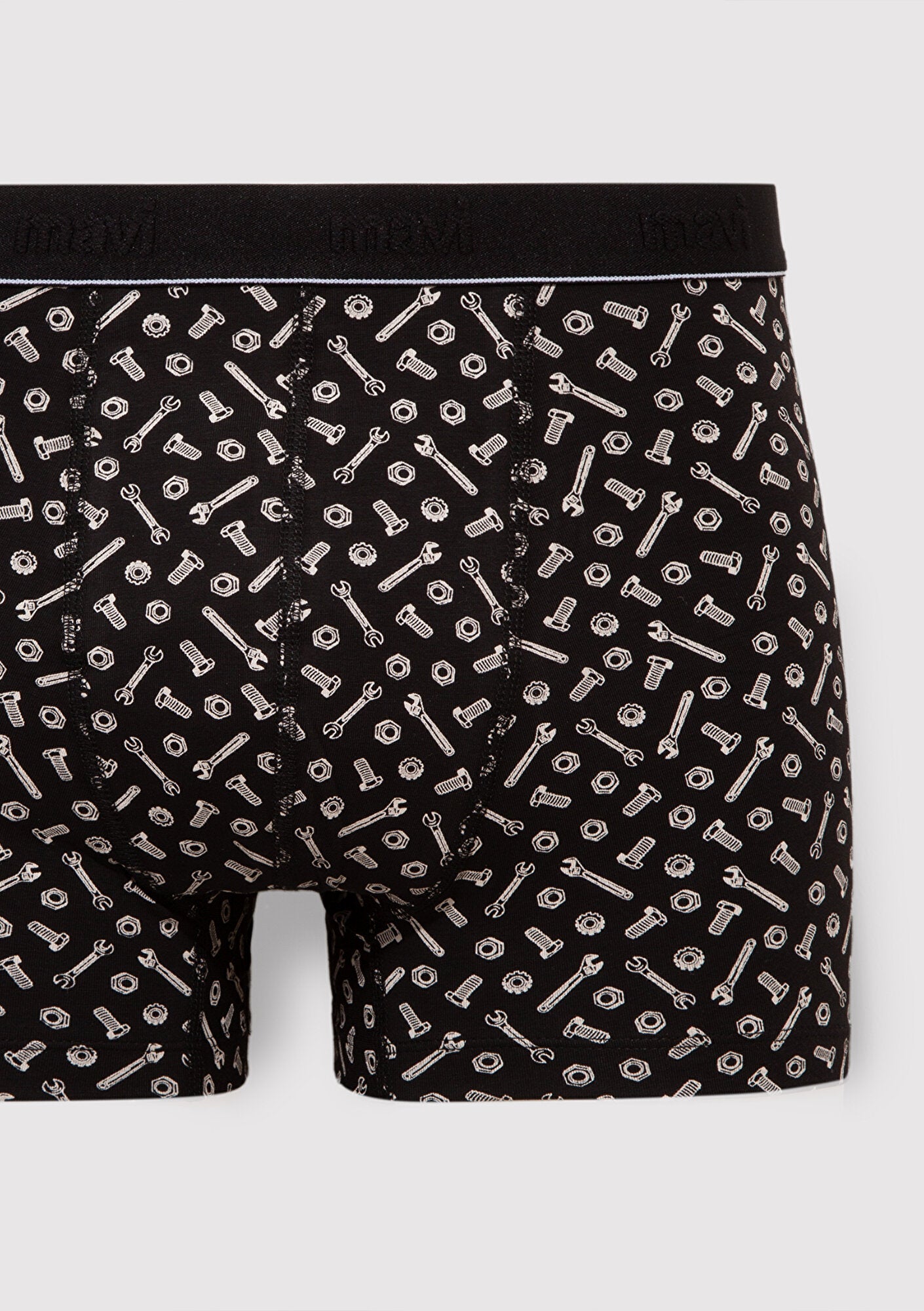 Printed Black Boxers