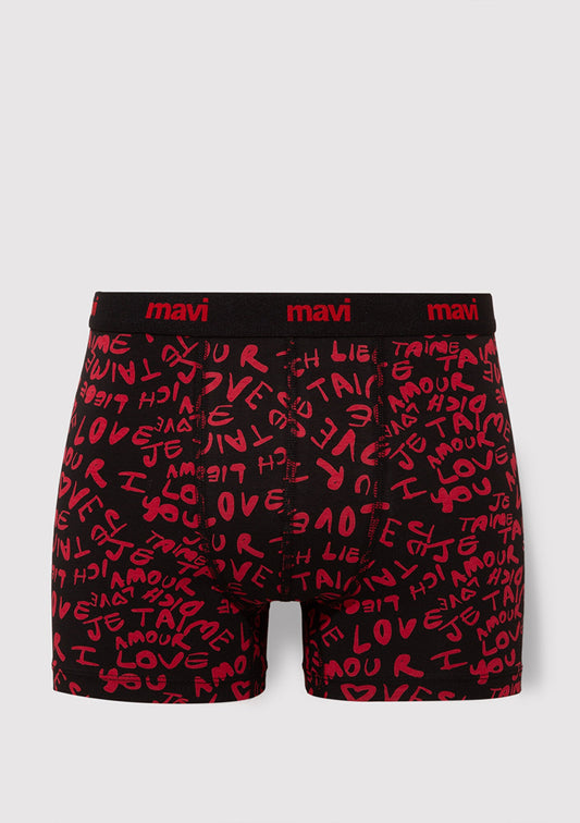 Printed Red Boxers