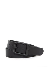 Black Faux Leather Belt