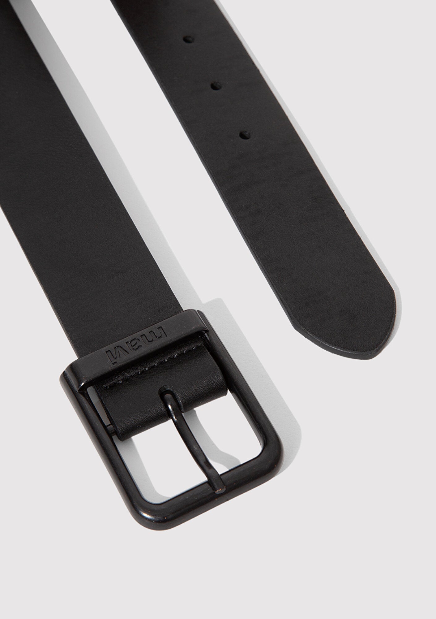 Black Faux Leather Belt