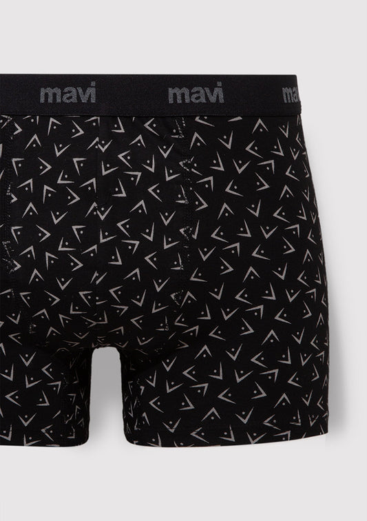Printed Black Boxers