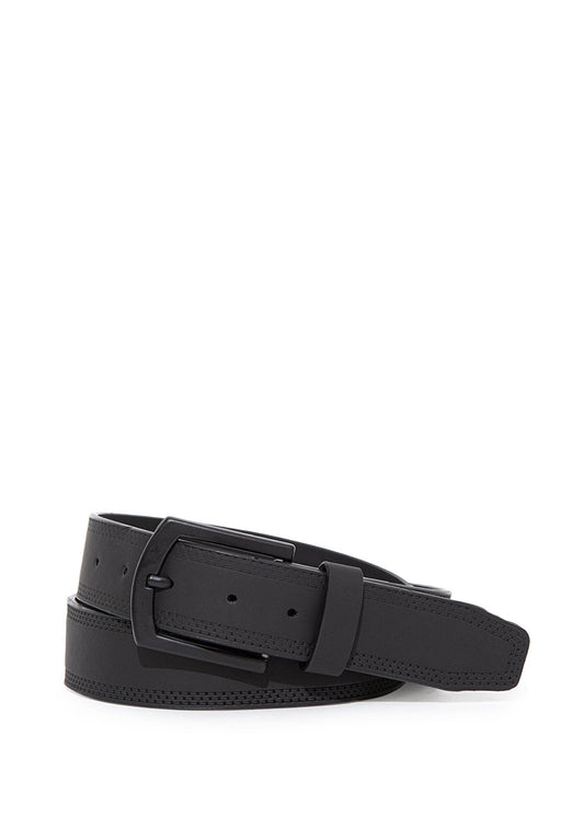 Black Faux Leather Belt