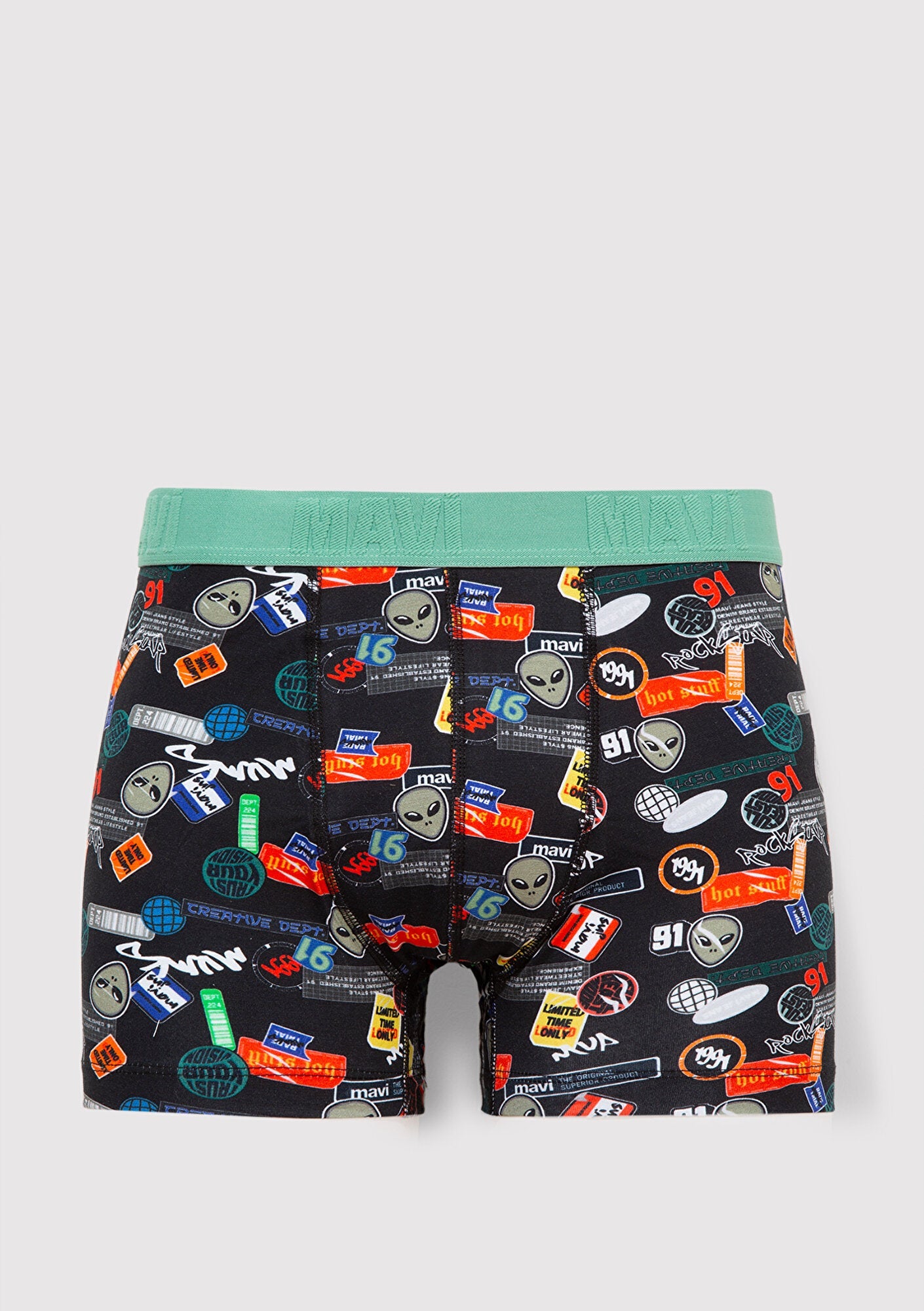 Printed Black Boxers