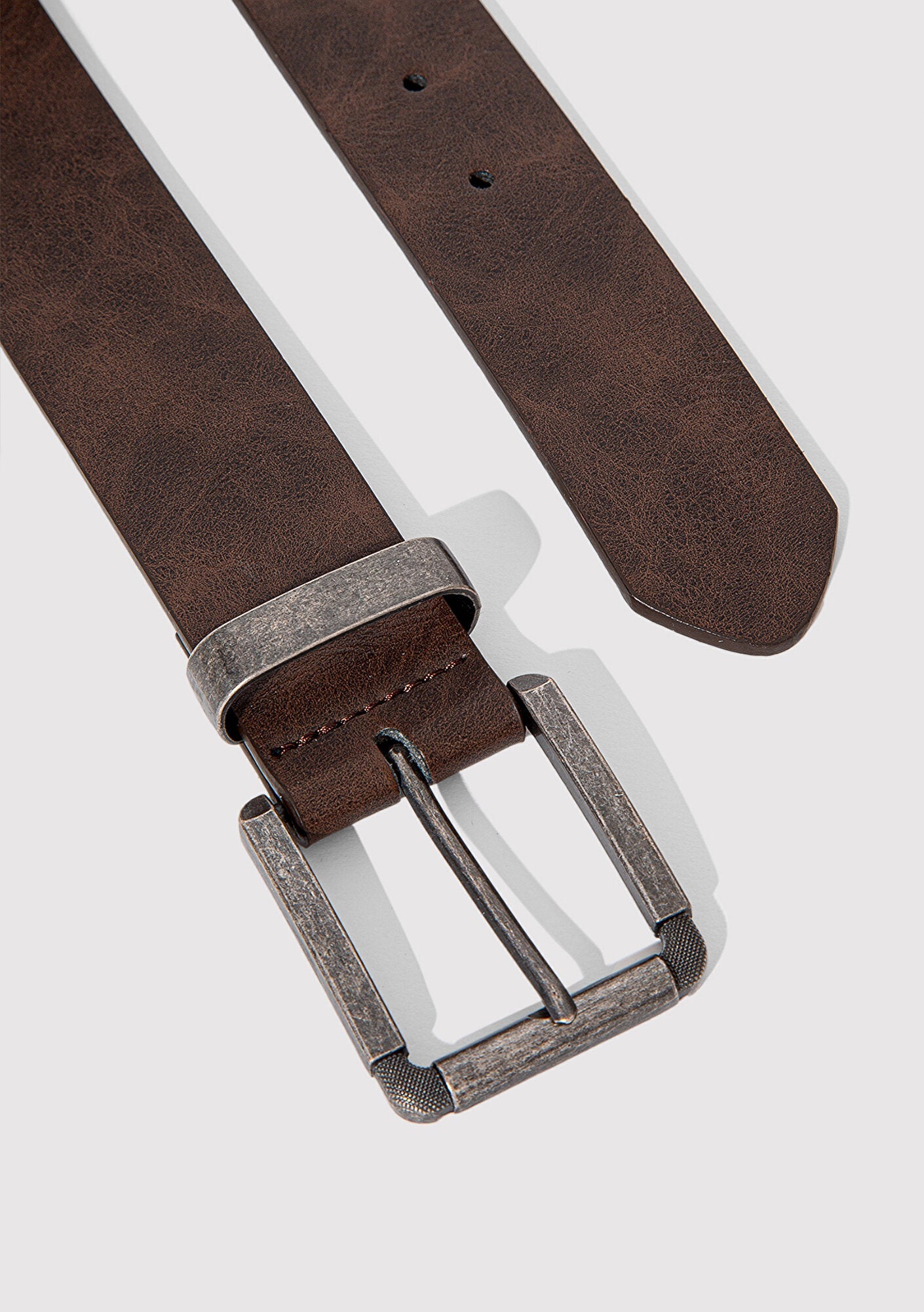 Brown Faux Leather Belt