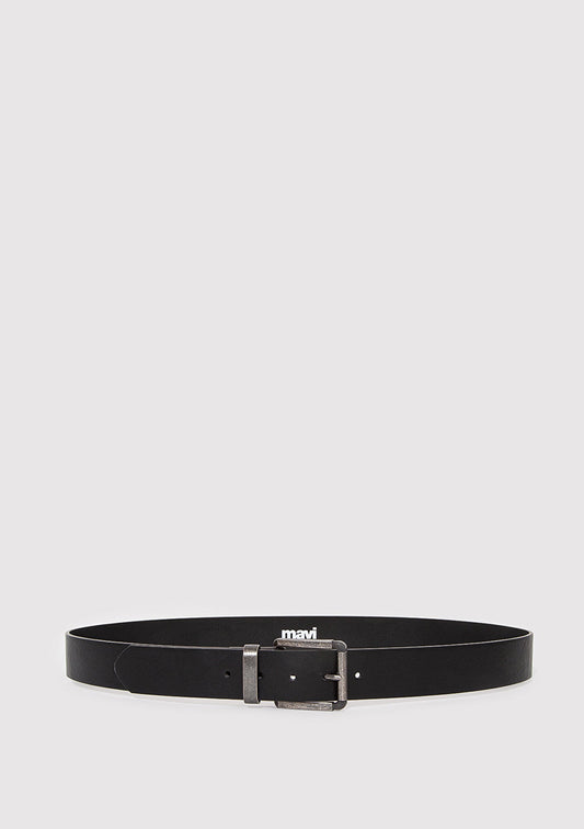 Black Faux Leather Belt