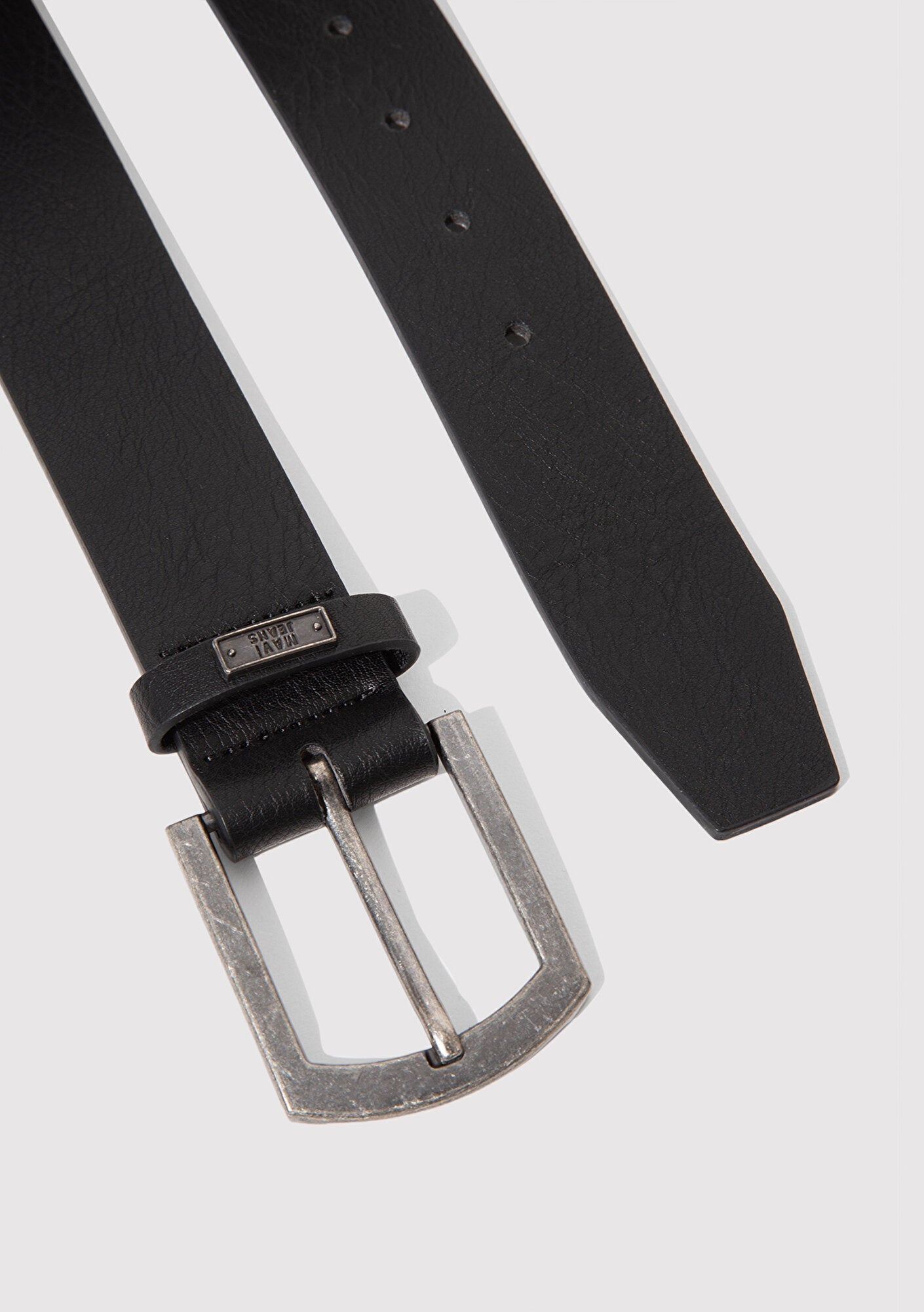 Black Faux Leather Belt