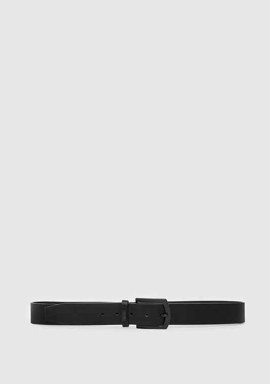 Black Faux Leather Belt