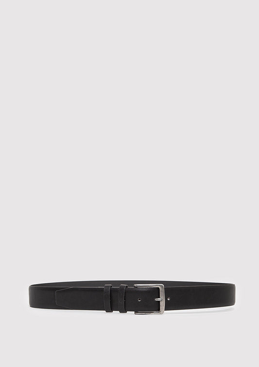 Black Faux Leather Belt