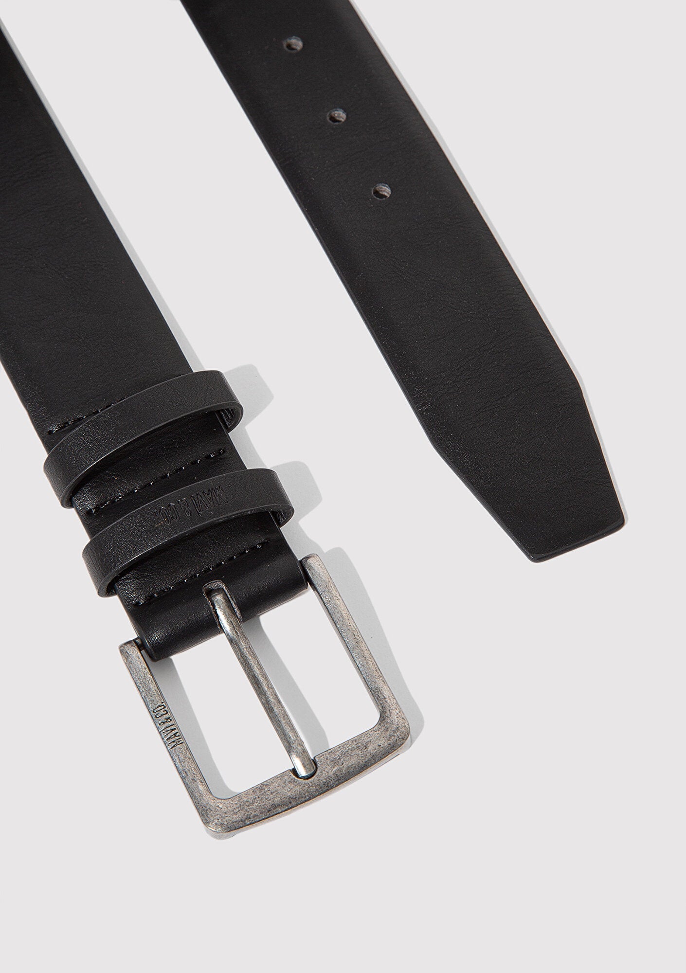 Black Faux Leather Belt