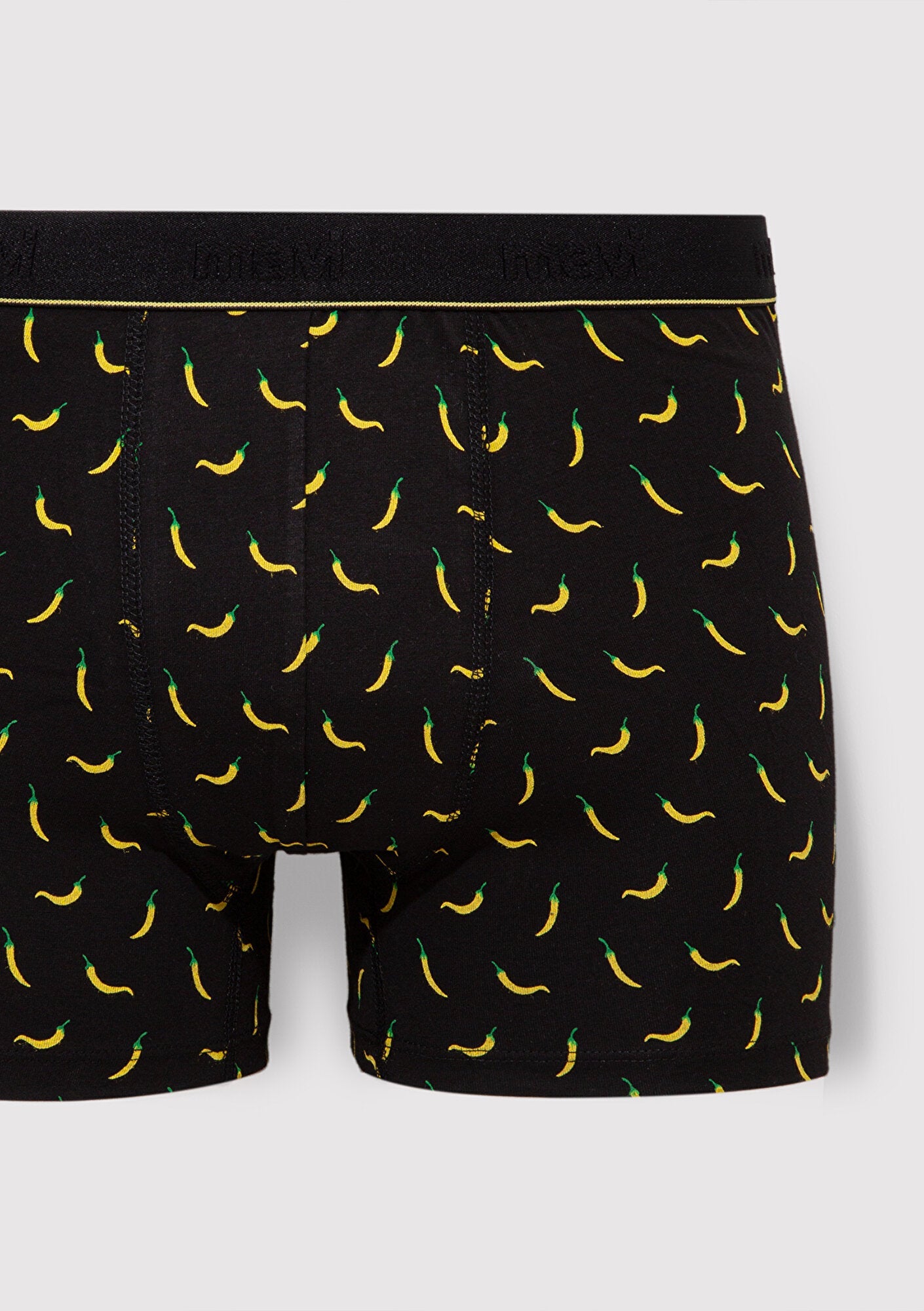 Peppers Printed Black Boxers