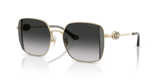 0HC7177B-Coach Sunwear-Shiny Light Gold / Smoke