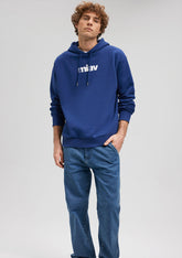 Mavi Logo Printed Hooded Blue Sweatshirt