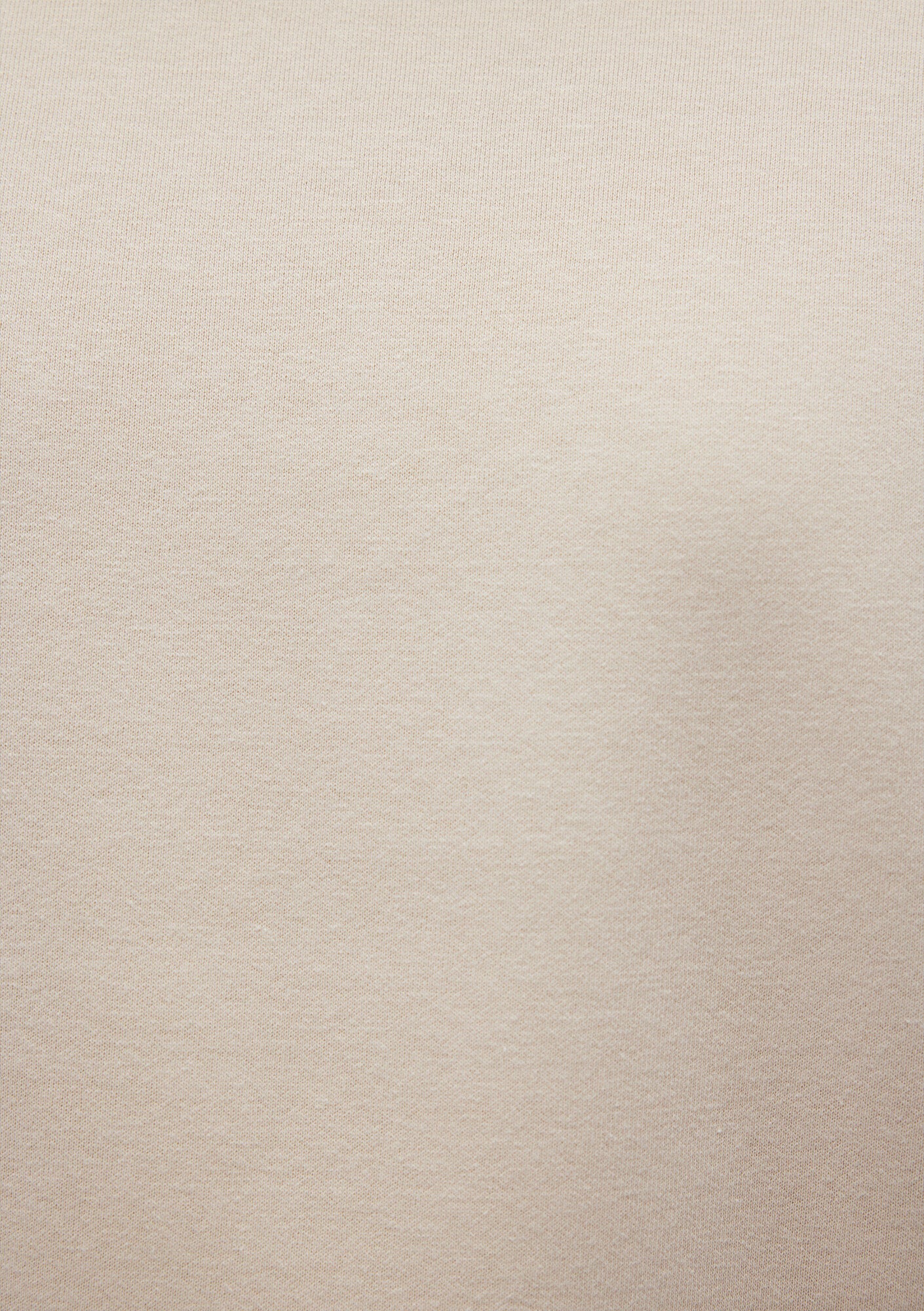 Crew Neck Beige Basic Sweatshirt