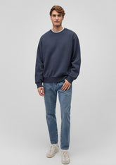 Crew Neck Navy Basic Sweatshirt