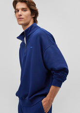 Half Zip Navy Basic Sweatshirt