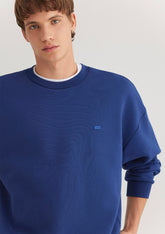 Crew Neck Blue Sweatshirt