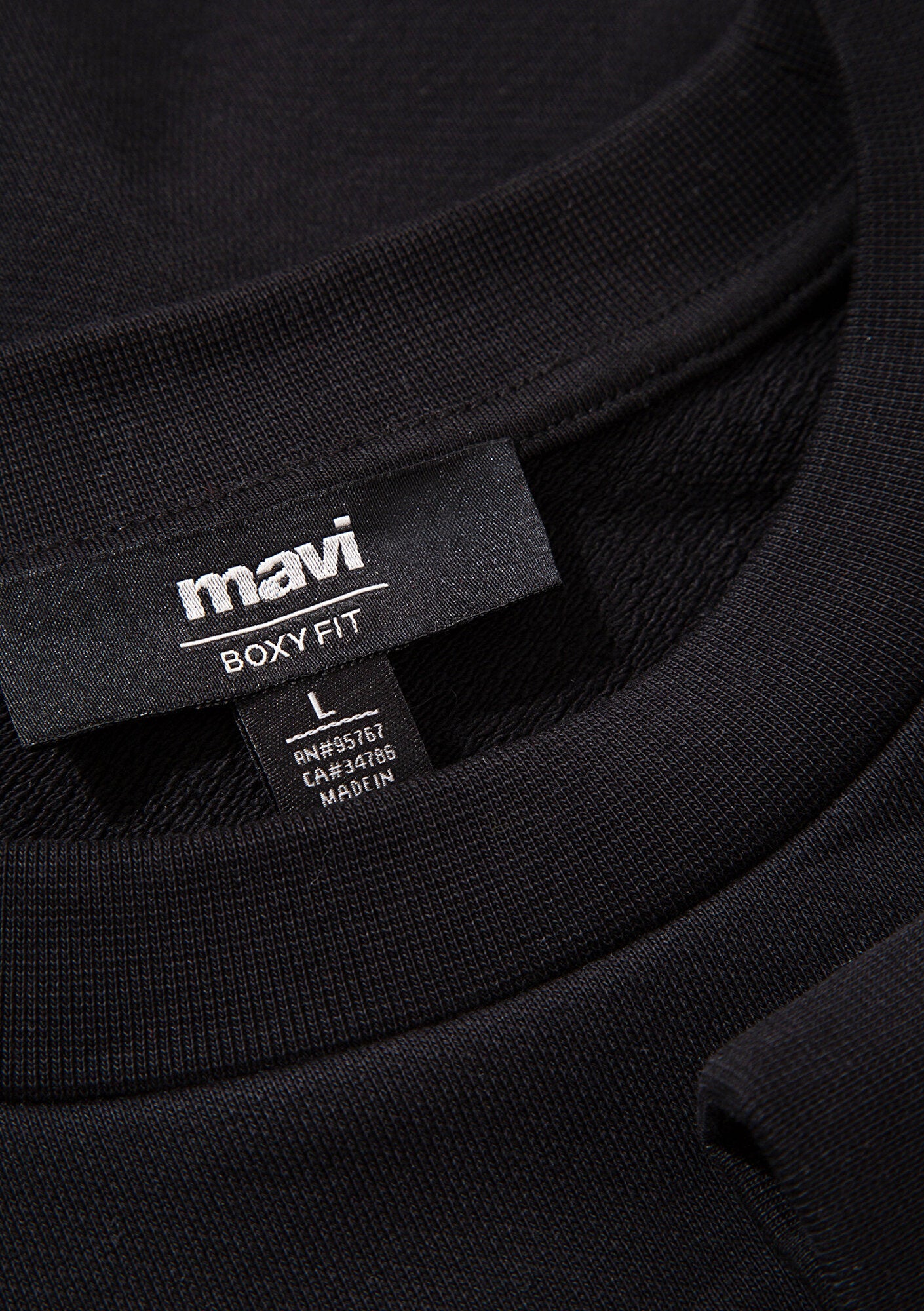 Crew Neck Black Sweatshirt