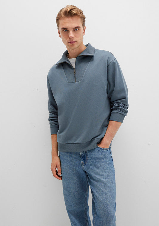 Grey Polo Sweatshirt