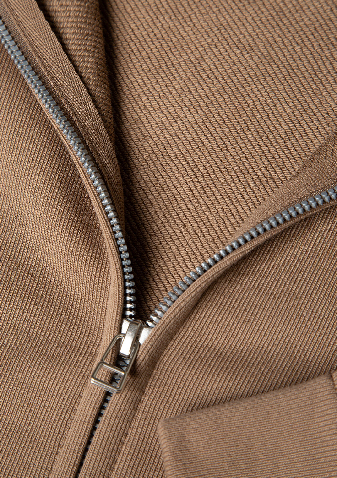 Full Zip Brown Sweatshirt