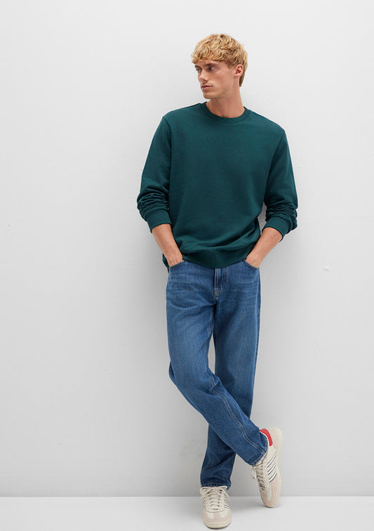 Crew Neck Green Sweatshirt