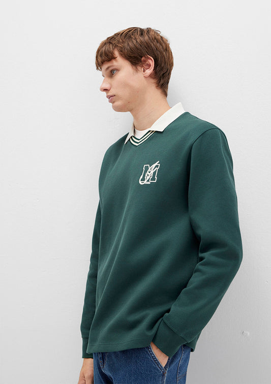 M Logo Crewneck Yeşil Sweatshirt