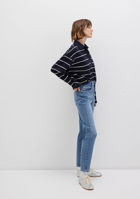 Cindy Mid Indigo Denim Jean Pants