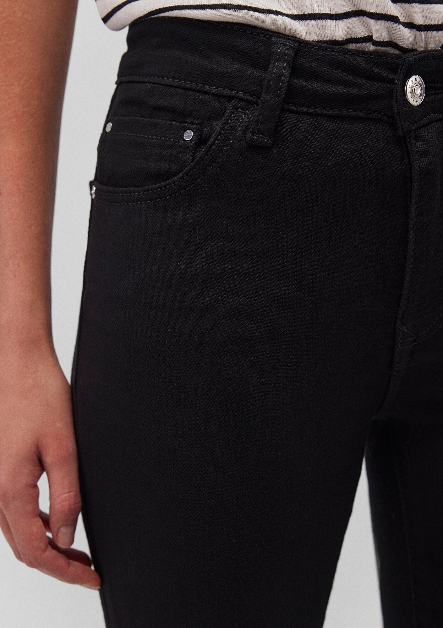 Tess Double Black Denim Jean Pants