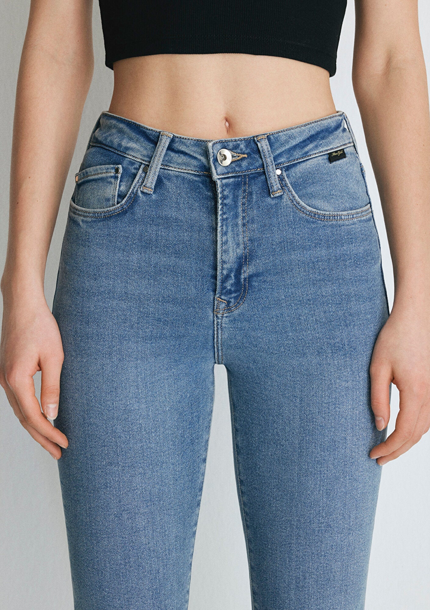 Serenay Mid Brushed Gold Shape Jean Pants