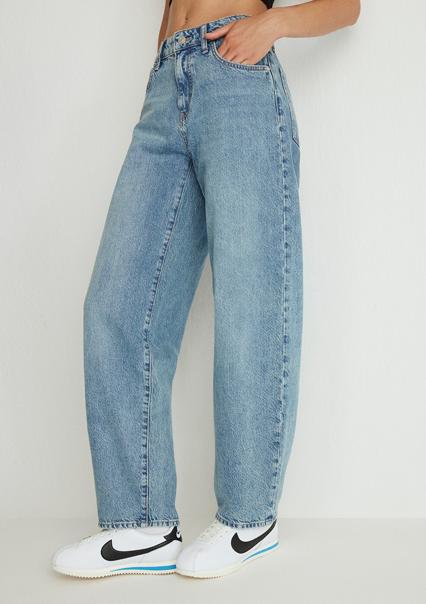 Leila Mid Blue Denim Jean Pants