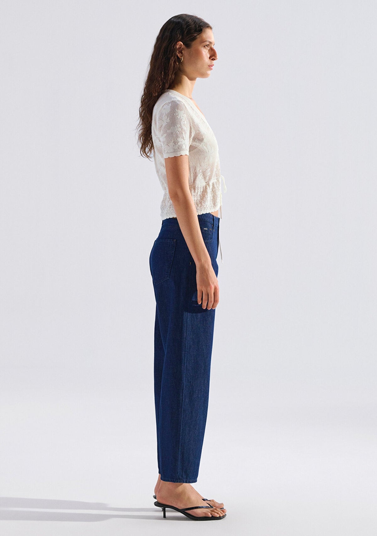 Leila Rinse Linen Mavi Edition Jean Pants