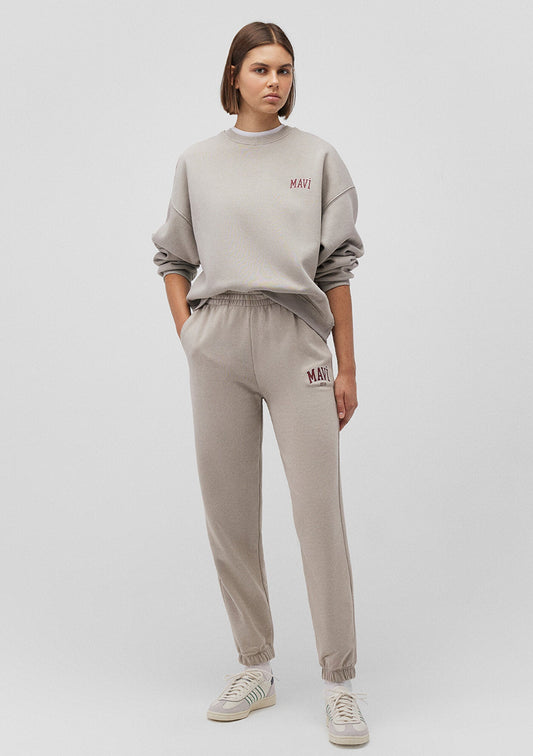 Mavi Logo Printed Anthracite Sweatpants