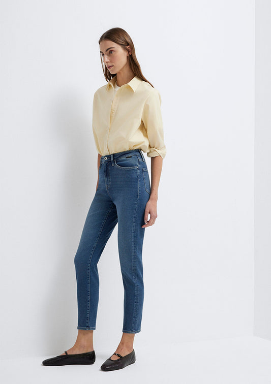 Star Dark Used Gold Shape Jean Pants