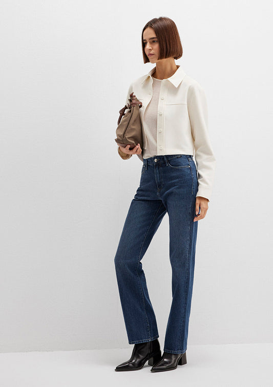 Jane Dark Shaded Classic Denim Jean Pants