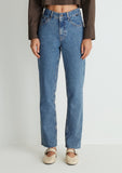New York Mid Indigo Classic Denim Jean Pants