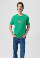 Mavi Logo Printed Green T-Shirt