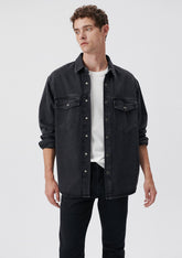 Ross Smoke Denim Jean Shirt