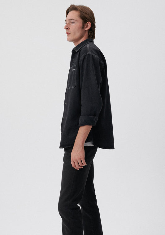 Aidan Cloudy Smoke Mavi Black Jean Shirt