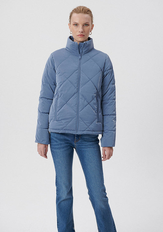 Premium Quilted Blue Puffer Jacket