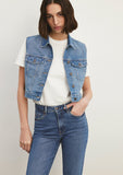 Rona Mid Blue Classic Denim Jean Vest