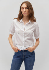 Mini Printed White Shirt