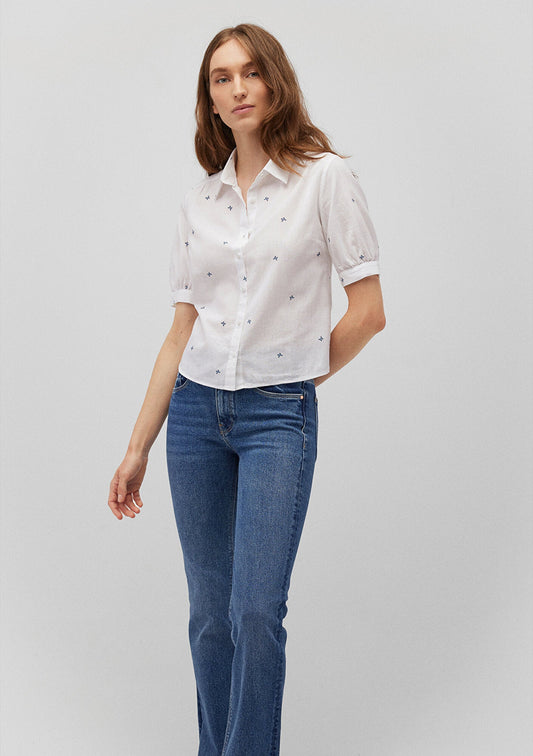 Mini Printed White Shirt